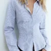 Camisas entalladas de popelín con pinzas