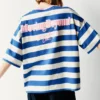 Camiseta a rayas azules Camiseta a rayas azules