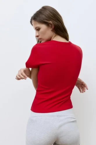 Camiseta ajustada de manga corta