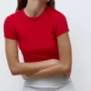 Camiseta ajustada de manga corta Camiseta ajustada de manga corta