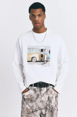 Camiseta con estampado de autobús