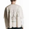 Camiseta con estampado en las dos mangas