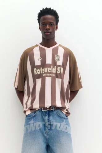 Camiseta de fútbol Amsterdam a rayas