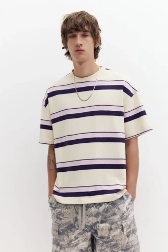 Camiseta de manga corta a rayas