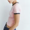 Camiseta de manga corta con cuello acanalado Camiseta de manga corta con cuello acanalado