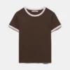 Camiseta de manga corta con cuello acanalado