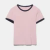Camiseta de manga corta con cuello acanalado Camiseta de manga corta con cuello acanalado