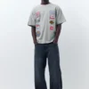 Camiseta de manga corta con parches