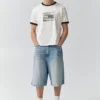 Camiseta de manga corta con ribete gráfico Camiseta de manga corta con ribete gráfico