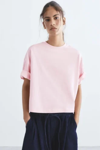 Camiseta de manga corta de corte holgado