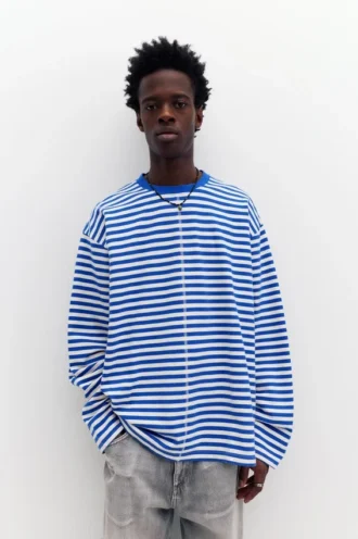 Camiseta de manga larga a rayas