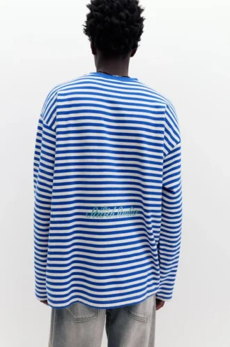 Camiseta de manga larga a rayas