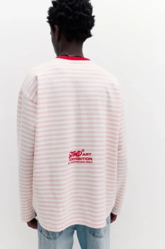 Camiseta de manga larga a rayas
