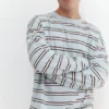Camiseta de manga larga a rayas