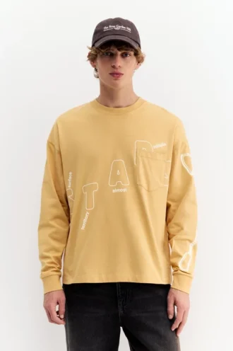 Camiseta de manga larga con bolsillo
