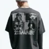 Camiseta de manga larga con cuello redondo de 21 Savage