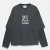 Camiseta de manga larga con cuello redondo de 21 Savage