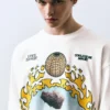 Camiseta de manga larga con estampado gráfico Camiseta de manga larga con estampado gráfico