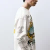 Camiseta de manga larga con estampado gráfico Camiseta de manga larga con estampado gráfico