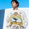 Camiseta de manga larga con estampado gráfico Camiseta de manga larga con estampado gráfico