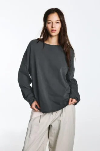Camiseta oversize de manga larga