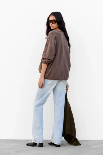 Camiseta oversize de manga larga