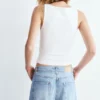 Camiseta sin mangas con cuello barco Camiseta sin mangas con cuello barco