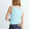 Camiseta sin mangas con cuello barco Camiseta sin mangas con cuello barco