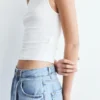 Camiseta sin mangas con cuello barco Camiseta sin mangas con cuello barco