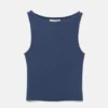 Camiseta sin mangas con cuello barco Camiseta sin mangas con cuello barco