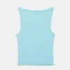 Camiseta sin mangas con cuello barco Camiseta sin mangas con cuello barco
