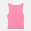 Camiseta sin mangas con cuello barco Camiseta sin mangas con cuello barco