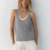 Camiseta sin mangas de doble capa