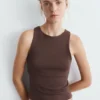 Camiseta sin mangas de tacto suave Camiseta sin mangas de tacto suave
