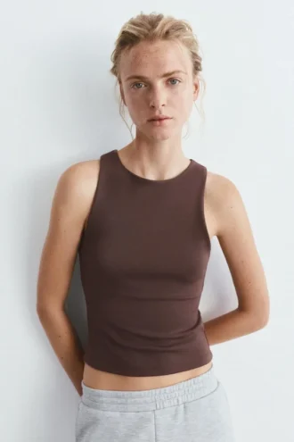 Camiseta sin mangas de tacto suave