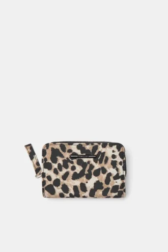 Cartera con estampado de leopardo