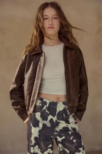 Chaqueta bomber 100 % piel