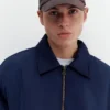 Chaqueta bomber con cuello de camisa Chaqueta bomber con cuello de camisa