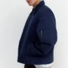 Chaqueta bomber con cuello de camisa Chaqueta bomber con cuello de camisa