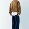 Chaqueta bomber de ante sintético Chaqueta bomber de ante sintético