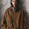 Chaqueta bomber de ante sintético Chaqueta bomber de ante sintético