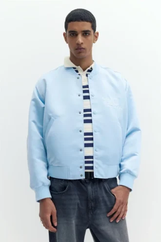 Chaqueta bomber de satén