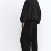 Chaqueta corta con efecto nailon Chaqueta corta con efecto nailon