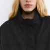 Chaqueta corta con efecto nailon Chaqueta corta con efecto nailon