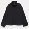 Chaqueta corta con efecto nailon Chaqueta corta con efecto nailon