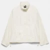 Chaqueta corta con efecto nailon Chaqueta corta con efecto nailon