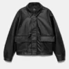 Chaqueta de imitación de piel con cierres de toggle