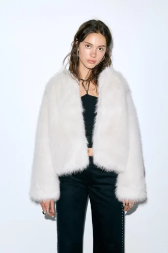 Chaqueta de pelo sintético