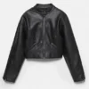 Chaqueta motera de imitación de piel Chaqueta motera de imitación de piel