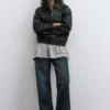 Chaqueta tipo «dad» de imitación de piel Chaqueta tipo «dad» de imitación de piel